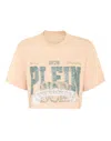 Philipp Plein T-shirt Round Neck Ss Crop Vintage Print