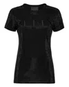 Philipp Plein Crystal Plein Embroidered T-shirt In Black