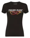Philipp Plein T-shirt Round Neck Ss Destroyed In Black