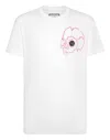 Philipp Plein Dripping Skull Cotton T-shirt In White