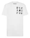 Philipp Plein T-shirt Round Neck Ss Gothic Plein In White