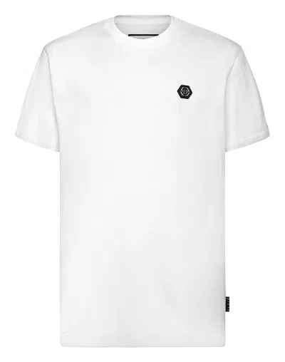PHILIPP PLEIN T-SHIRT ROUND NECK SS HEXAGON