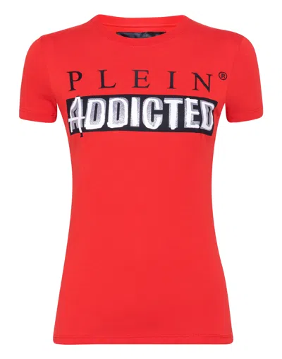 Philipp Plein T-shirt Round Neck Ss Original In Red