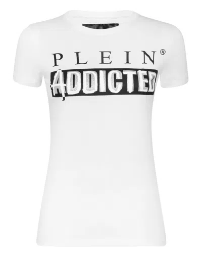 Philipp Plein T-shirt Round Neck Ss Original In White