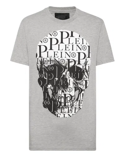 PHILIPP PLEIN T-SHIRT ROUND NECK SS PRINT SKULL