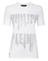 Philipp Plein T-shirt Round Neck Ss Rock Pp In White