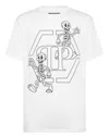 Philipp Plein Skeleton-print Cotton T-shirt In White
