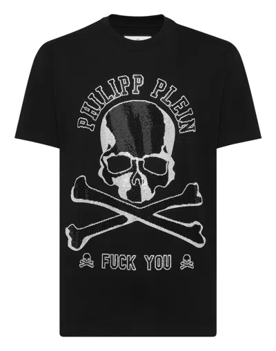 Philipp Plein Skull-print Cotton T-shirt In Black