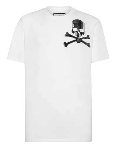 PHILIPP PLEIN T-SHIRT ROUND NECK SS SKULL & BONES