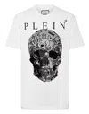 Philipp Plein T-shirt Round Neck Ss Skull With Crystals In White