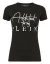 Philipp Plein T-shirt Round Neck Ss Statement In Black