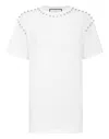 Shop Philipp Plein T-shirt Round Neck Ss Stones In White