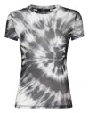 Philipp Plein T-shirt Round Neck Ss Stretch Tulle Tie Dye In Multi