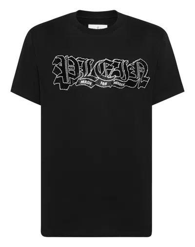 Philipp Plein Logo-embellished Cotton T-shirt In Black