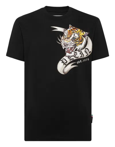 Philipp Plein Graphic-print Cotton T-shirt In Black