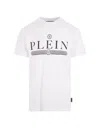Philipp Plein White Cotton T-shirt With Logo Print In White