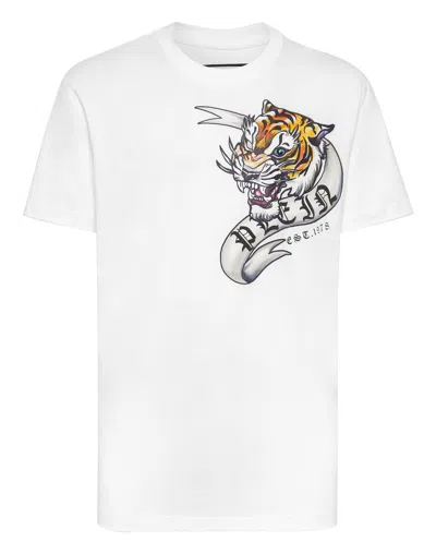 Philipp Plein Graphic-print Cotton T-shirt In White