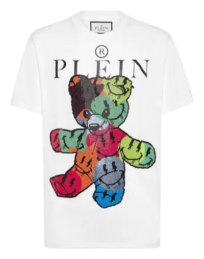 Philipp Plein Teddy Bear Cotton T-shirt In White