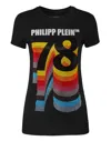 Philipp Plein T-shirt Round Neck Ss Vintage Pp1978 In Black
