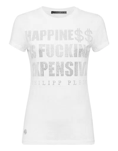 Philipp Plein T-shirt Round Neck Ss In White