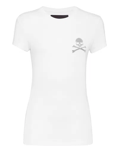 Philipp Plein T-shirt Round Neck Ss In White
