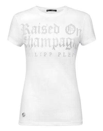 Philipp Plein T-shirt Round Neck Ss In White
