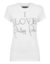 Philipp Plein T-shirt Round Neck Ss In White
