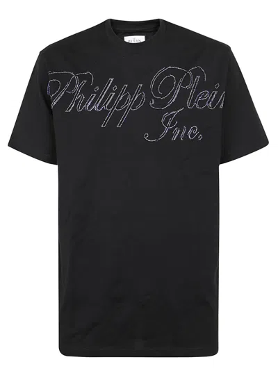 Philipp Plein T-shirt Round Neck Ss With Cr In Black