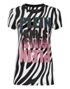 Philipp Plein Zebra Plein Girls Mini Tee Dress In Black