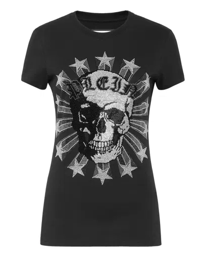 Philipp Plein T-shirt Sexy Pure Fit With Crystals In Black