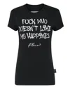 Philipp Plein Sexy Pure Rhinestone-embellished T-shirt In Black