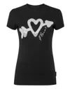 Philipp Plein Crystal-embellished Logo T-shirt In Black
