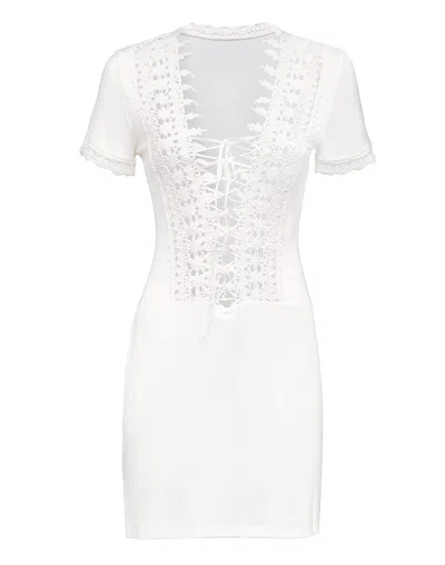 Philipp Plein T-shirt Short Dresses "dirty" In White