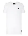 Philipp Plein T-shirt V-neck Ss Allover Skull In White