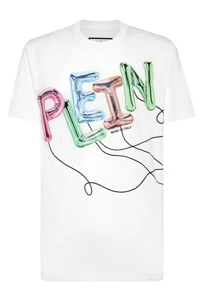 Philipp Plein Short Sleeves Crew Neck Graphic Print In White