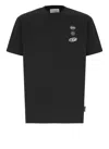 Philipp Plein Cars Racing Jersey T-shirt Round Neck In Black
