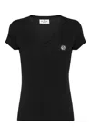 Philipp Plein Logo-plaque Cotton T-shirt In Black