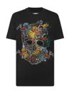Philipp Plein T-shirt Round Neck Ss Tee Plein Duck In Black