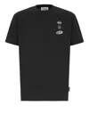 Philipp Plein Cars Racing Jersey T-shirt Round Neck In Black