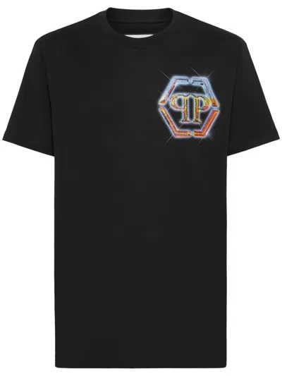 PHILIPP PLEIN PHILIPP PLEIN T-SHIRTS AND POLOS BLACK