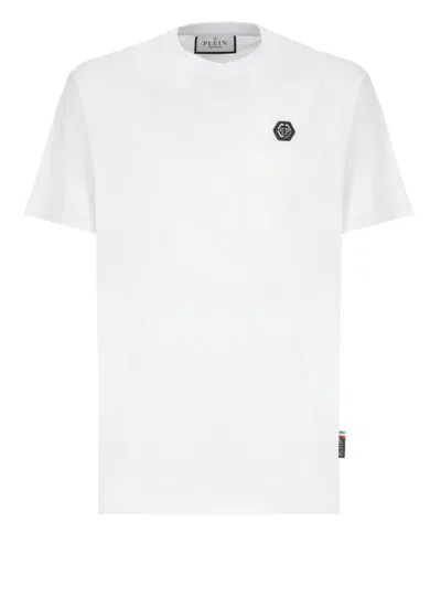 Philipp Plein Logo-appliqué Cotton T-shirt In White