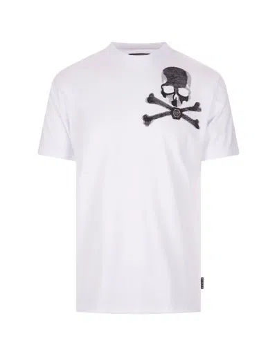 Philipp Plein Skull And Bones T-shirt In White