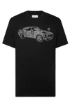 Philipp Plein Car Crew Neck Graphic Print Short Sleeves In Black