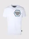 Philipp Plein Short Sleeve T-shirt With Printed Logo In White
