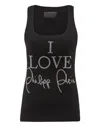Philipp Plein Crystal-embellished Tank Top In Black