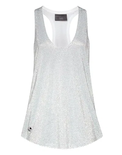 Philipp Plein Tank Top Crystal In Gray