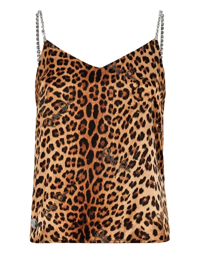 PHILIPP PLEIN TANK TOP HOLIDAY LEOPARD