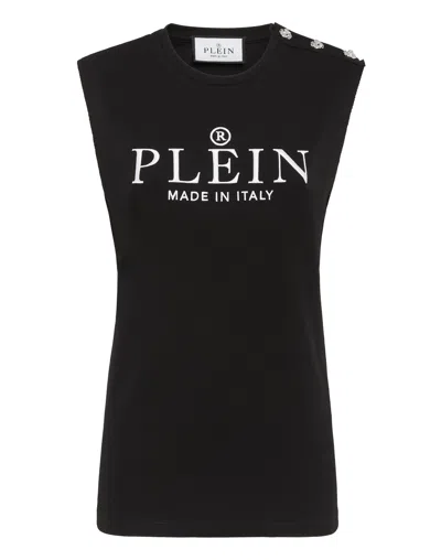 Philipp Plein Iconic Plein Vest Top In Black