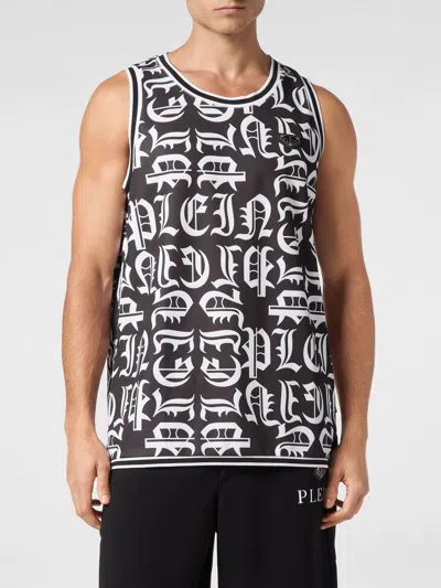 Philipp Plein Basket Tank Top Gothic Plein Men In Black