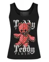 Philipp Plein Teddy Plein Sleeveless Tank Top In Black